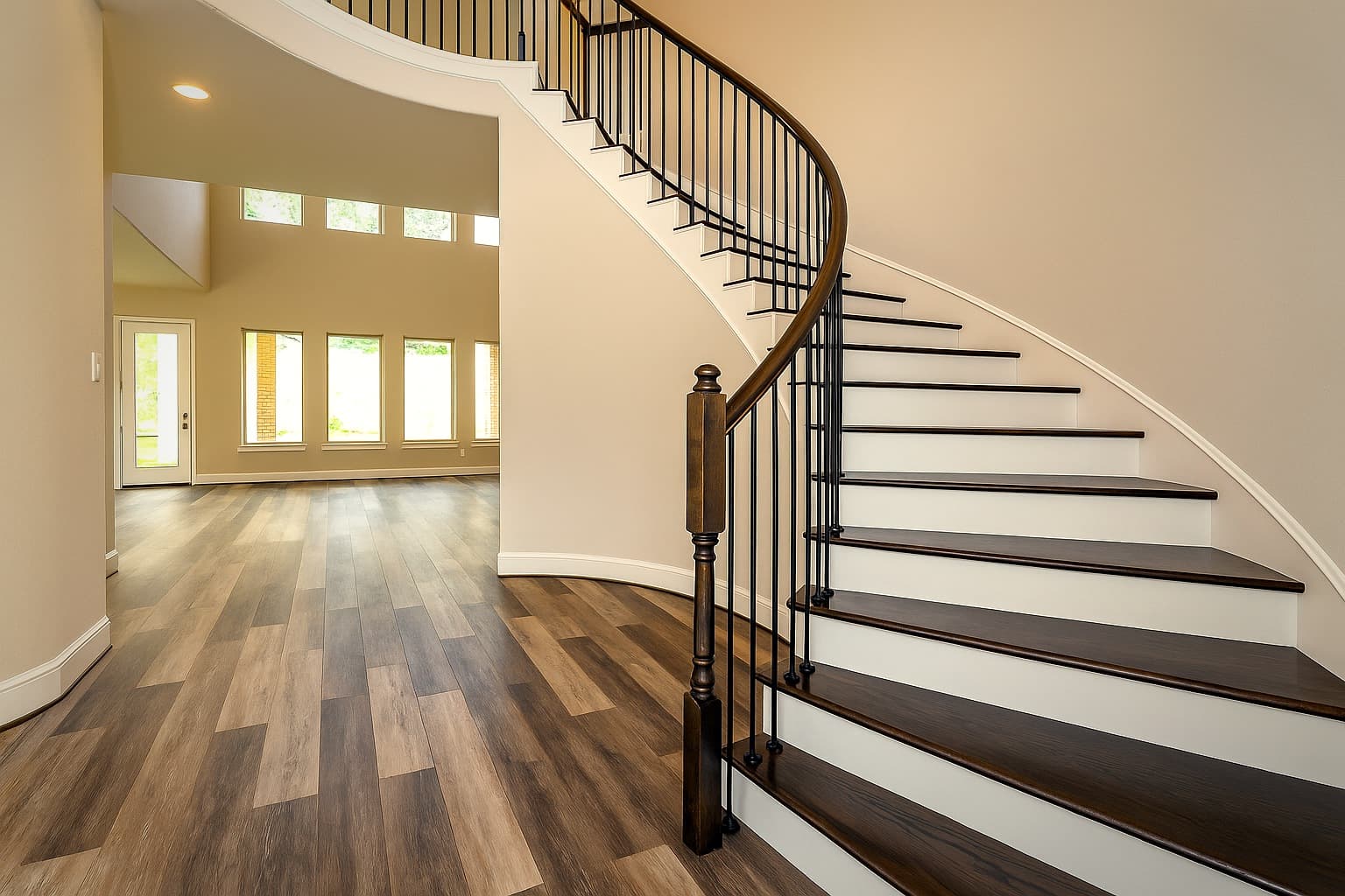 Bear Builders custom home, staircase and foyer