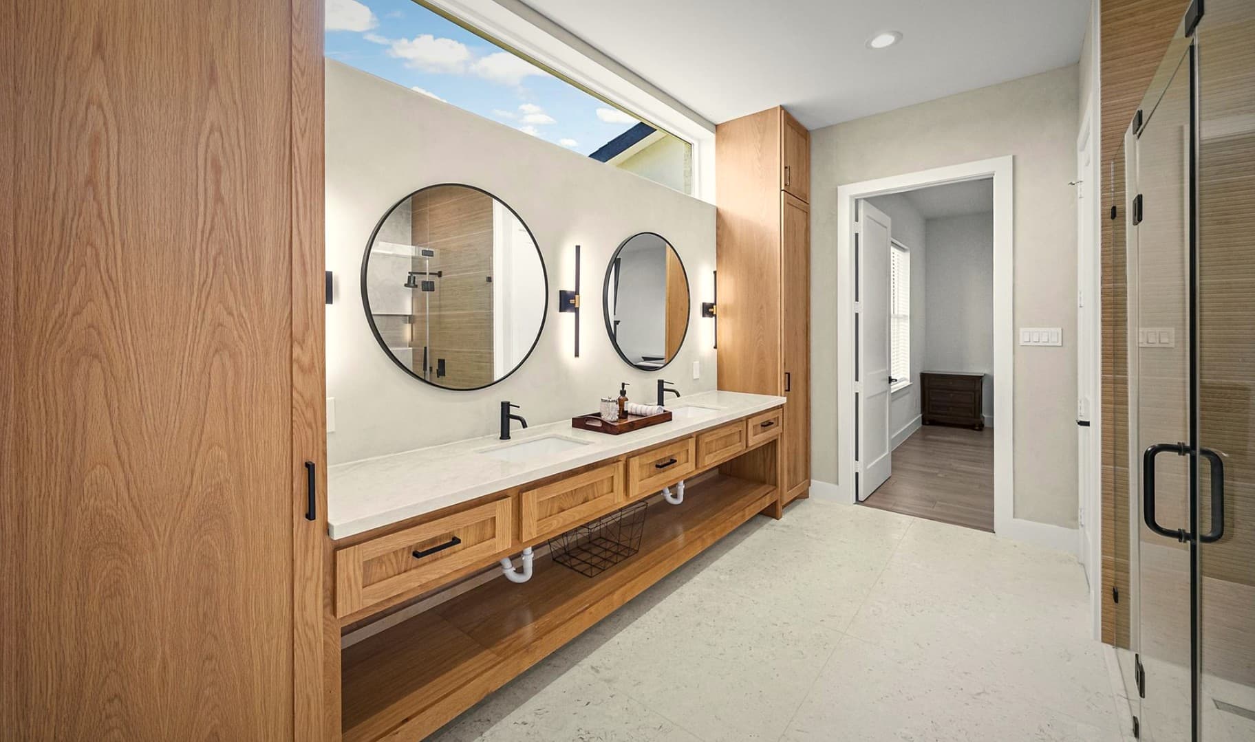 Bear Builders bathroom with double vanity